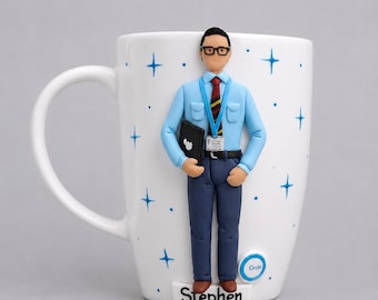 Personalized Office Worker Mug, Custom Employee Gift, Corporate Gift