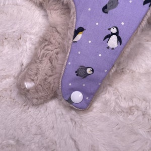 Trapper hat Childs winter hat PENGUINS womans trapper hat mens trapper hat kids trapper hat lumberjack hat toque image 3