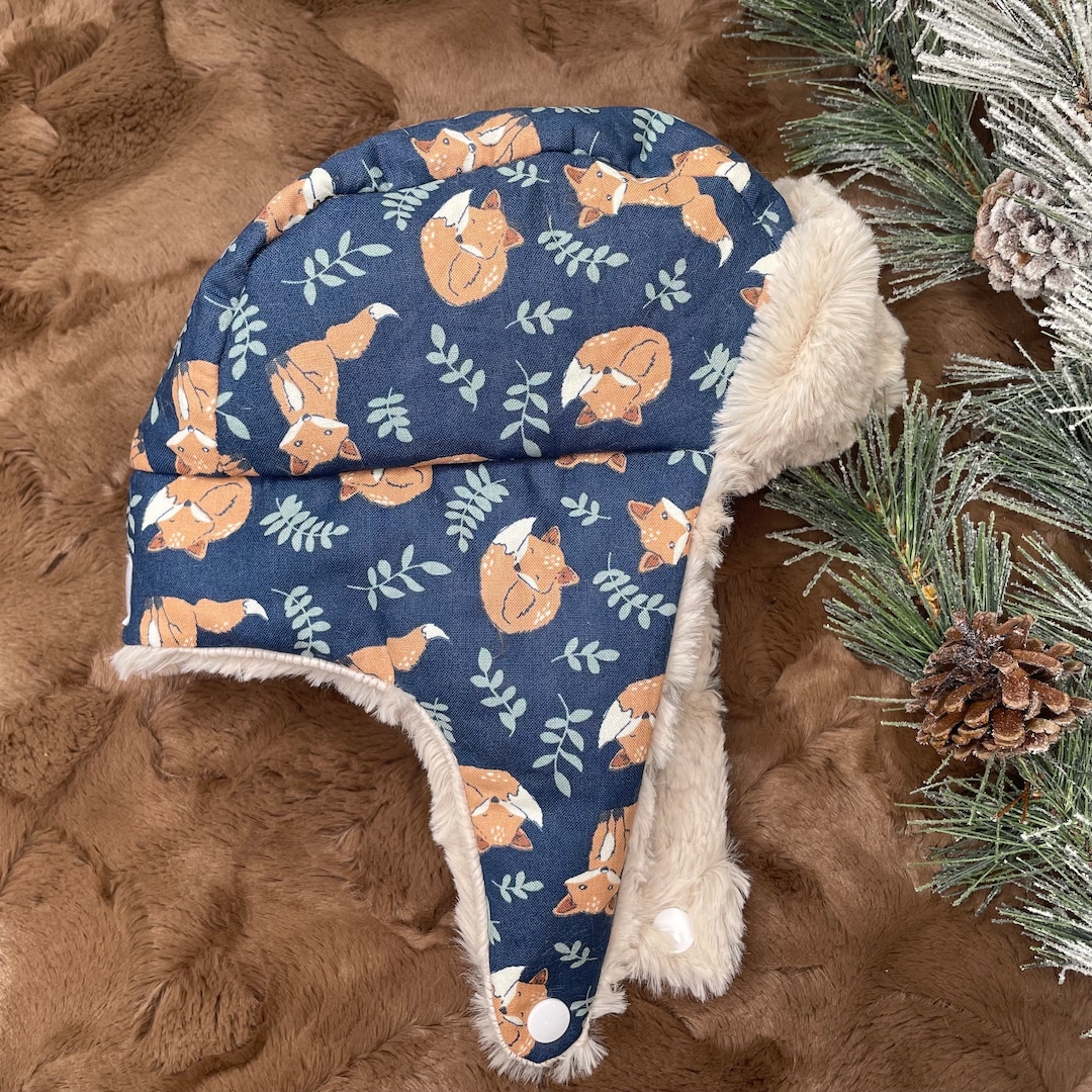 Trapper Hat Kids Trapper Hat FOXES Mens Winter Hat Etsy