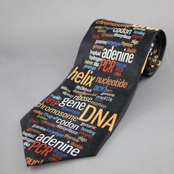 DNA Genetic Words Tie