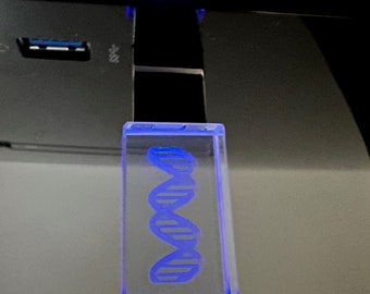 64 GB Thumb Drive With Illuminated DNA Image