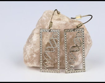Rectangular DNA Earrings