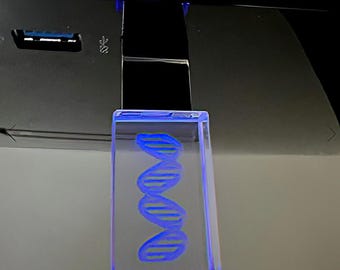64 GB Thumb Drive With Illuminated DNA Image