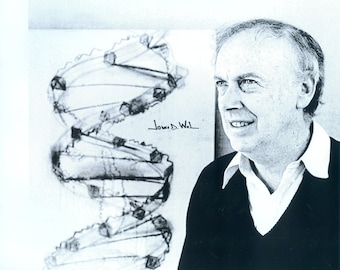 James Watson Signature on Photo