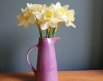 Handmade stoneware pottery Jug / Pitcher Flower Vase