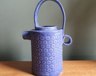 Handmade stoneware quirky jug or vase housewarming gift