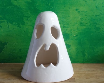 Handmade Ghost tealight holder - party decoration