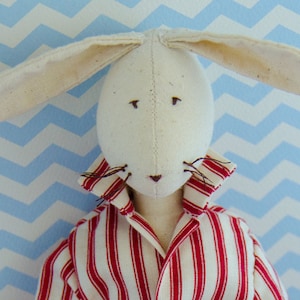 Bunny doll Handmade doll Fabric doll Soft doll Cloth doll Collectable doll Rag doll Hare doll Rabbit doll Love doll Art doll