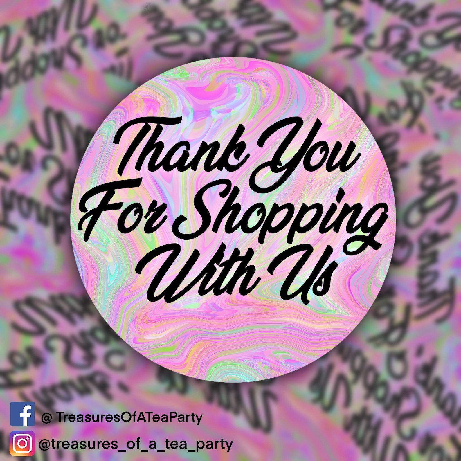 Thank You for Shopping With Us 20 Stickers Water Resistant Etsy