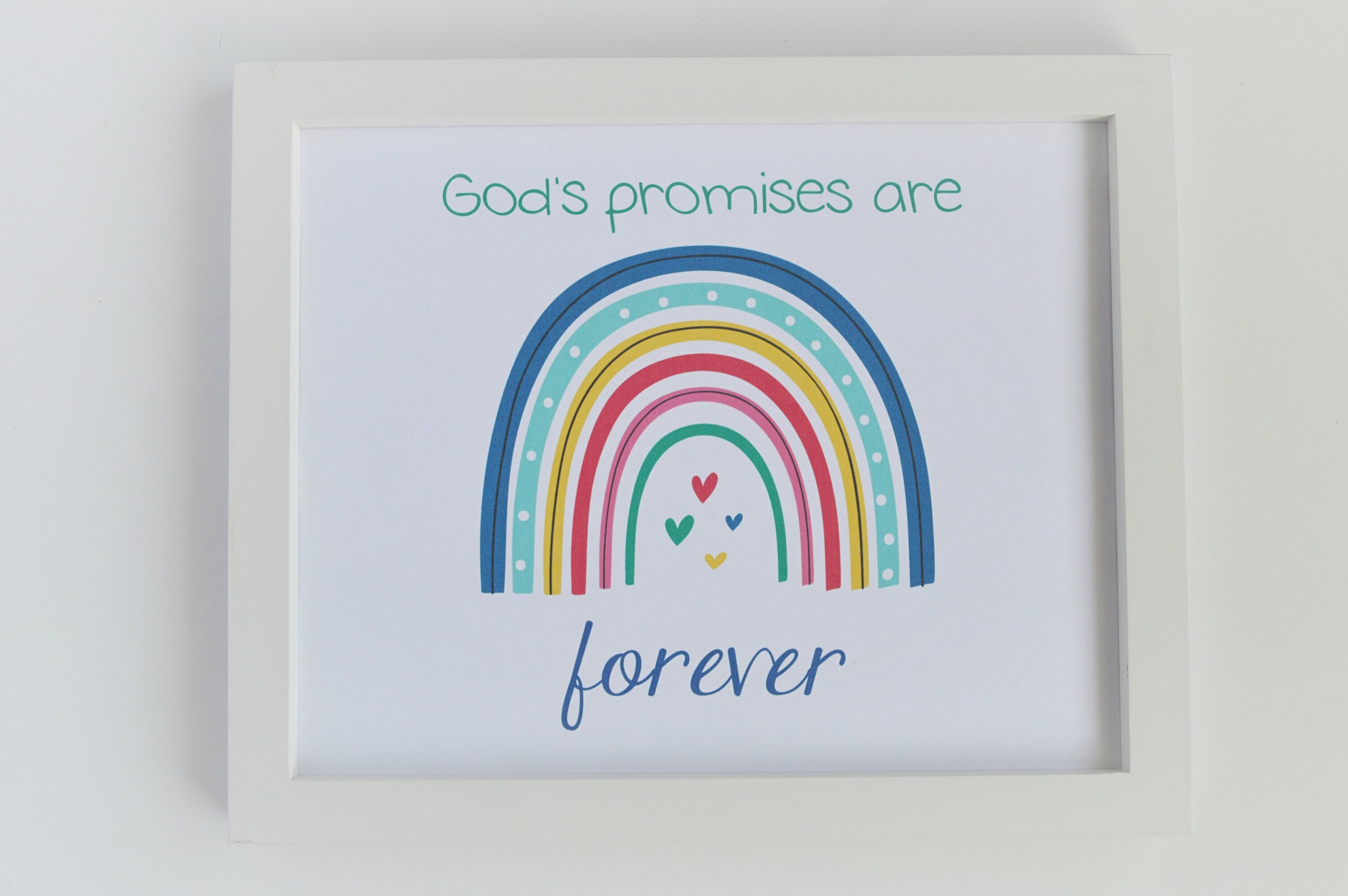 8x10 Kids Printable Wall Decor God's Promises Rainbow - Etsy España