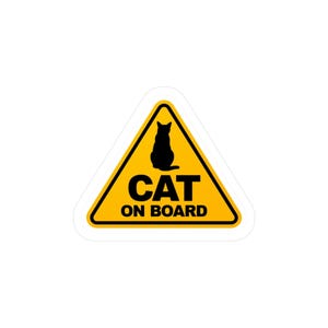 Katze an Bord Vinyl Aufkleber, Lustige Haustier Aufkleber, Autozubehör, Wohnkultur, Geschenk für Katzenliebhaber