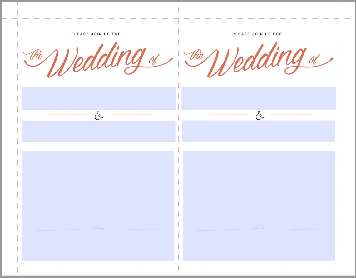 The Heart Collection Wedding Templates Hearts Wedding PDF | Etsy