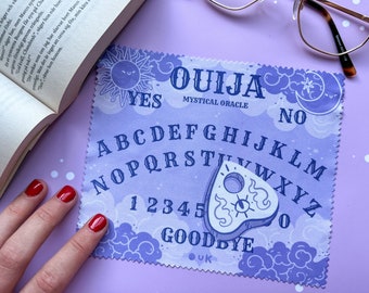 OUIJA BOARD Glasses Cleaning Cloth // microfibre to keep glasses and screens clean // halloween witchy spirits // by Keeper of the Suns