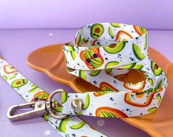 Avocado Toast Lanyard - Breakfast Buds Wearable Merch - Kawaii Avocados Adorable Fruits - happy accessories designed by Keeper of the Suns