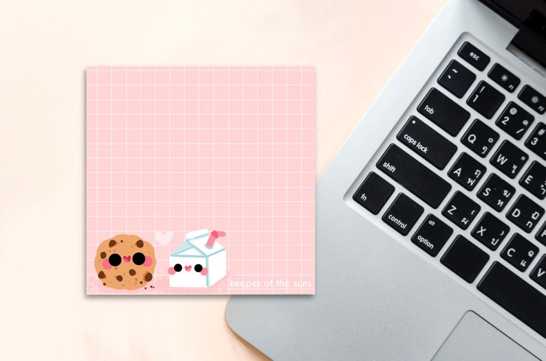 Milk & Cookies Memo Pad Stationery Kawaii memopad notepad notes grid pad milkbox sweets cute planner accessories bujo image 5