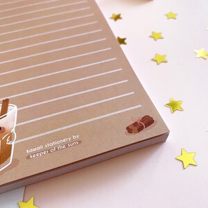 Chai Notepad Stationery Letter Paper Lined Stationery Pad Kawaii Pad Letter Paper A6 50 Sheets image 9