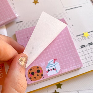 Milk & Cookies Memo Pad Stationery Kawaii memopad notepad notes grid pad milkbox sweets cute planner accessories bujo image 4