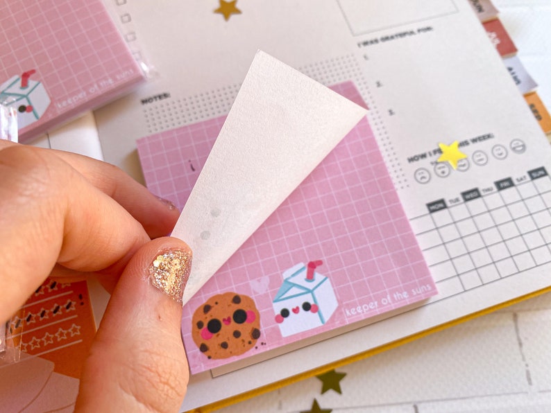 Milk & Cookies Memo Pad Stationery Kawaii memopad notepad notes grid pad milkbox sweets cute planner accessories bujo image 4