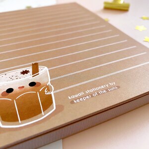 Chai Notepad Stationery Letter Paper Lined Stationery Pad Kawaii Pad Letter Paper A6 50 Sheets image 4