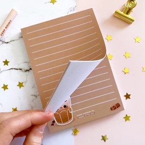 Chai Notepad Stationery Letter Paper Lined Stationery Pad Kawaii Pad Letter Paper A6 50 Sheets image 7