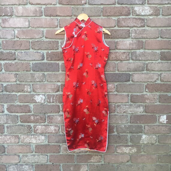 Vintage Red 1960s Cheongsam