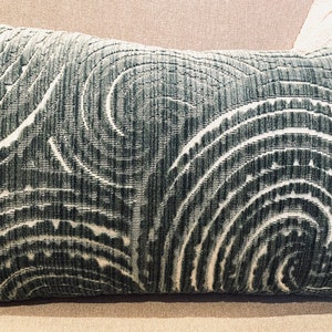 11”x18” Barbara Barry Kravet Couture Celestial in Yangtze Indochine Collection Velvet Pillow Cover