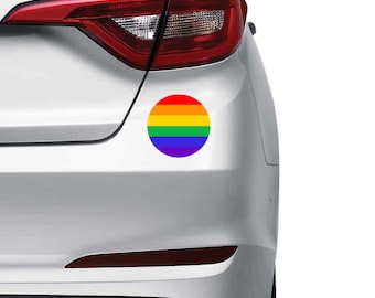 Rainbow Circle Vinyl Decal, Colorful Sticker
