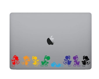 Rainbow Yoshi Vinyl Decal - Laptop, Car, Mug Sticker