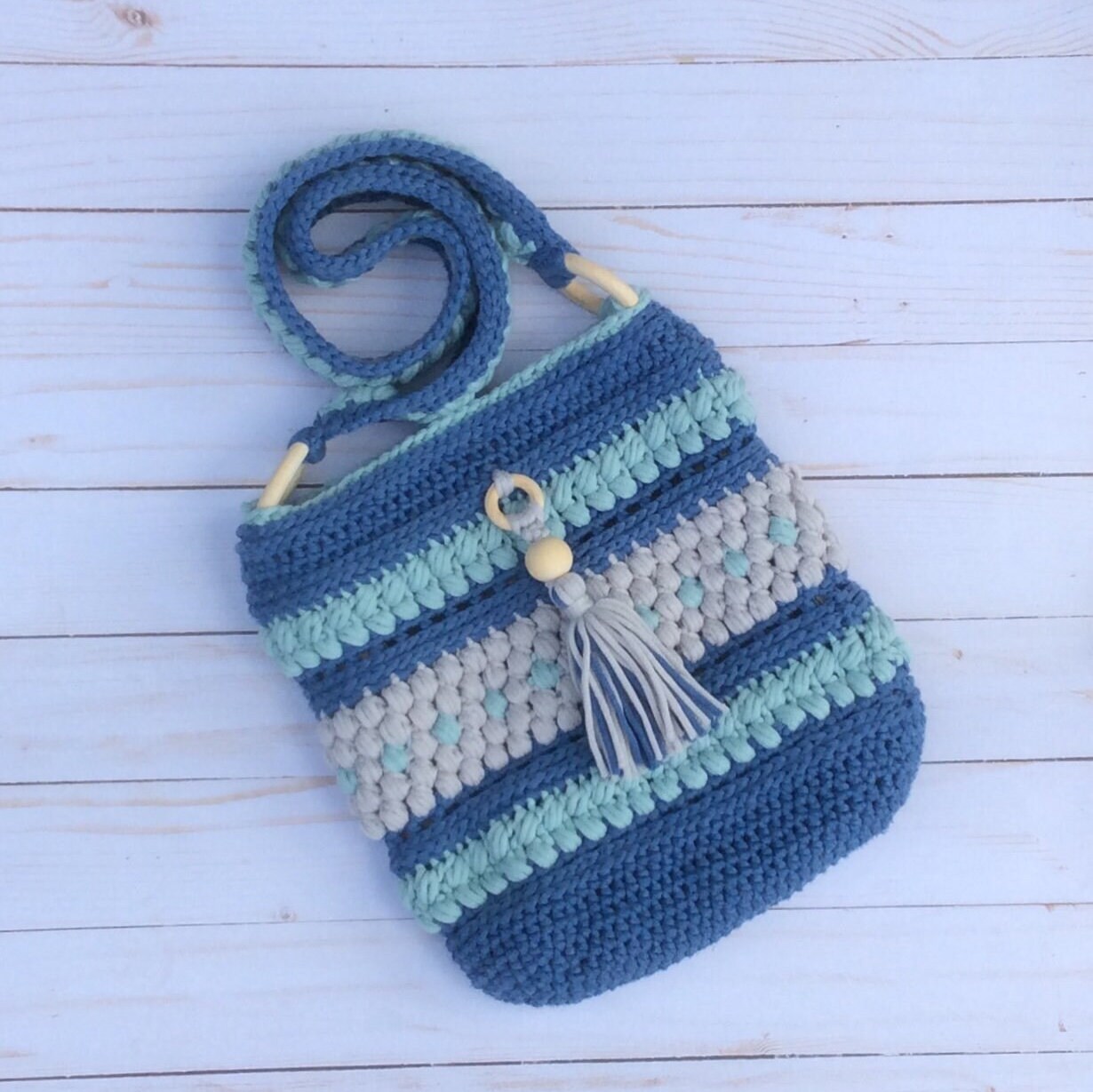 Crochet Shoulder Bag Crochet Tote Bag Crochet Lined Bag Etsy