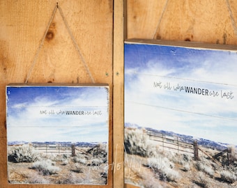 Wood Pallet Photo Transfer ©Krystle VanRoboys Photographer, 'Not all who wander are lost', Photo Transfer on Wood, Wood Photo, Rustic Decor