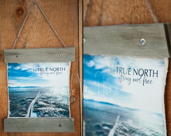 Canvas Hanger ©Krystle VanRoboys Photographer, True North, Canvas, Photo Transfer, Photography Transferred on Canvas, Cabin Decor, Canadiana