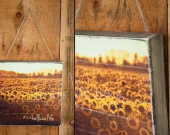 It's a Helluva Life Wood Pallet Photo Transfer -©Krystle VanRoboys, Photographer