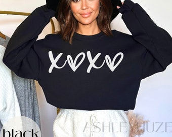 XOXO Valentine Sweatshirt Cute Valentine Crewneck