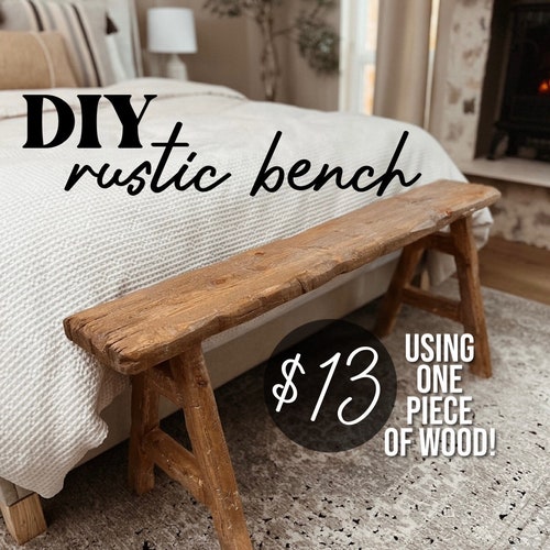Rustic Skinny Bench Plans Etsy