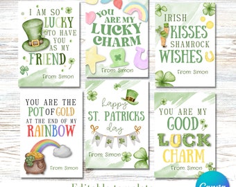 Editable St. Patrick's Day Gift Tag, Happy St. Patrick's Day Tag, St. Patrick's Day Gift Tag, Printable Tag,