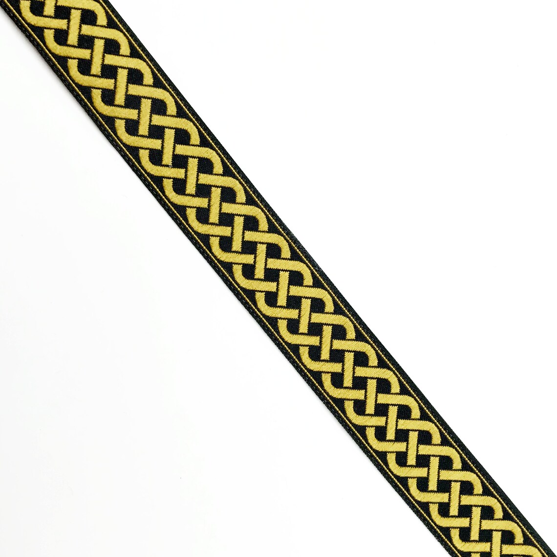 Celtic jacquard ribbon gold jacquard jacquard trim woven Etsy