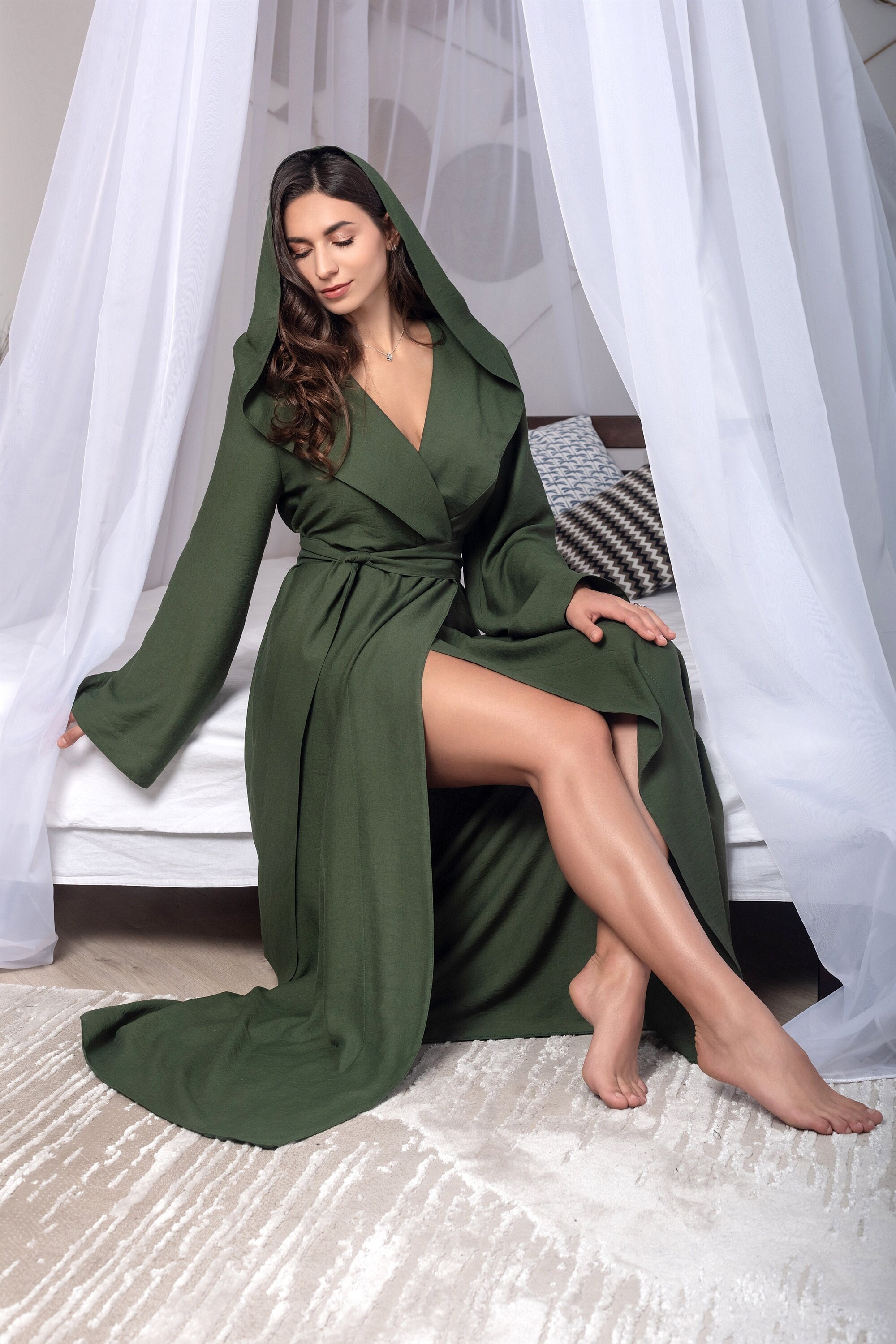 Bathrobe Green Hood - Etsy Bathrobe Green Hood - Etsy