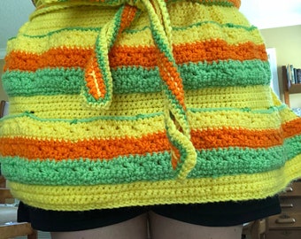 Egg Apron (Crochet).Egg Collecting Apron, Egg Gathering Apron, Adult Egg Apron, Custom orders welcome!