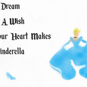 Cinderella Airbrushed Silhouette and Quote Digital Art