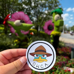 Handgezeichnet Perry the Platypus O.W.C.A Sticker