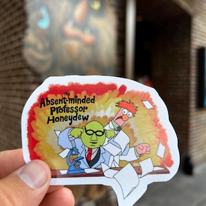 Handgezeichneter The Absent Minded Professor Honeydew Muppet Vision 3D-Aufkleber