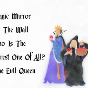 Villain The Evil Queen Halloween Airbrushed Silhouette And Quote Digital Art