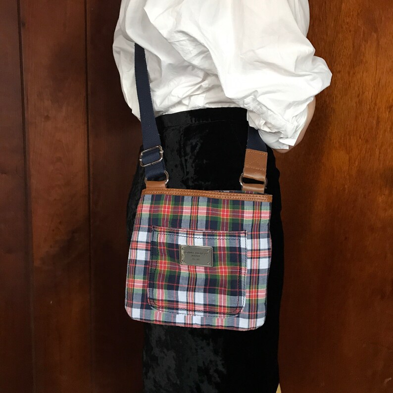 Vintage 90s/early 2000s Tommy Hilfiger Plaid Crossbody Bag - Etsy