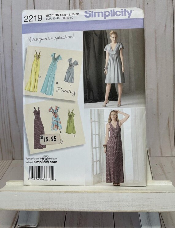 simplicity evening dress sewing patterns Simplicity 3820 Misses' Evening Dress Sewing Pattern Size 4-12 – Patterns  Central main image 0