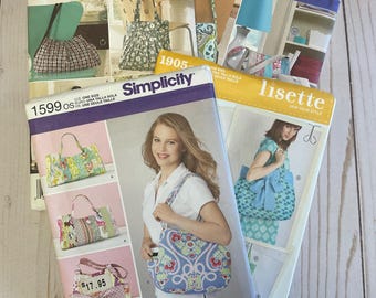 Simplicity Assorted Sewing Patterns Bags Purse Tote Handbag NEW Uncut Pattern