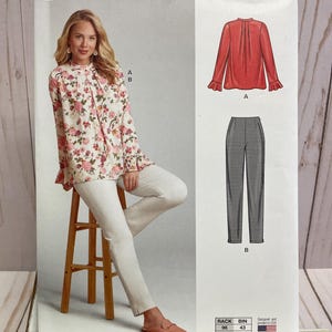 New Look 6712 Misses&#39; Tunic Blouse Top and Pull-on Pants Easy Sewing Pattern NEW