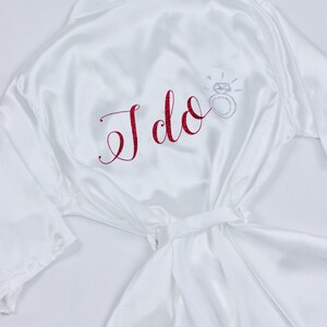 I DO Bridal Robes, Satin Robes, I Do Crew Robes, Wedding Robes, Bride Robes, Bridesmaid Robes, Personalized Bridal robes, Wedding Robes