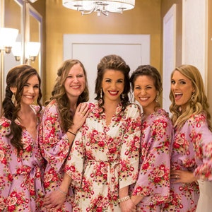 Floral Bridesmaid Robes, Cotton Robes, Floral Robes, Bridesmaid Robes, Bridal Robes, Custom Robes, Personalized Robes, Floral Bridal Robes