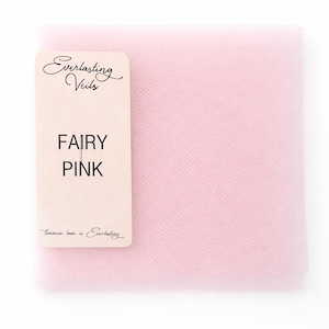 Blush Pink Wedding Veil: Soft Bridal Illusion Tulle, Raw Edge image 8
