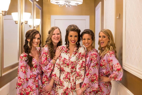 Floral Bridesmaid Robes, Cotton Robes, Floral Robes, Bridesmaid Robes, Bridal Robes, Custom Robes, Personalized Robes, Floral Bridal Robes